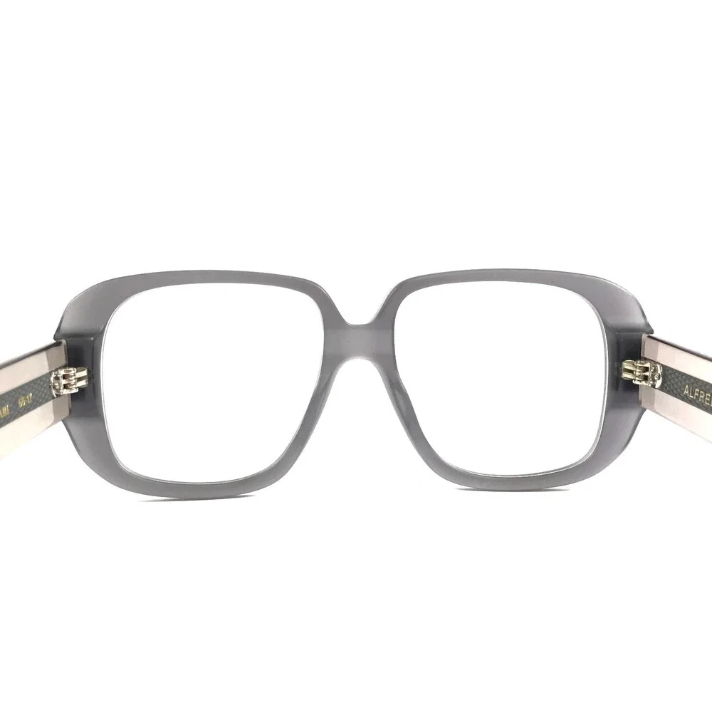Alfred Kerbs Eyeglasses Frames CARI GY Clear Dark Gray Silver Square 55-17-141